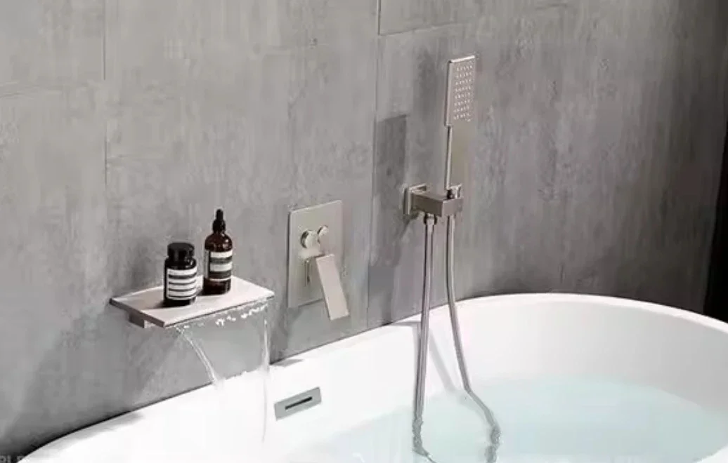 Brass Nickle Brushed in Wall 2 Way Shower Faucet Body Valve Concealed Bathroom Shower Control Valve Bath Shower Mixer Diverter