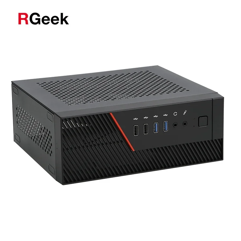 RGeek SPCC 0.8mm Mini ITX PC Case Horizontal Vertical Placed with 4xUSB