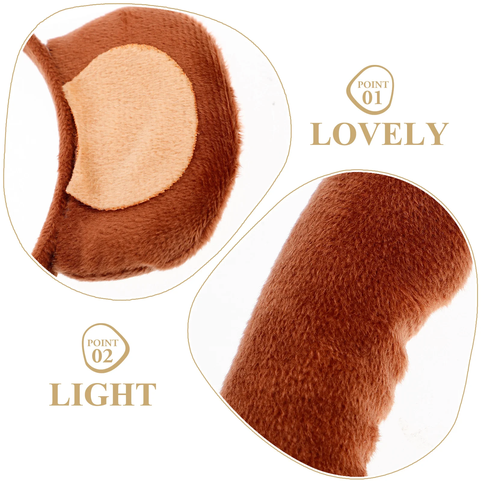 1 セット猿のヘッドバンドテールセットジャングルパーティーコスチューム大人のためのハロウィンコスプレ動物の耳アクセサリー布素材