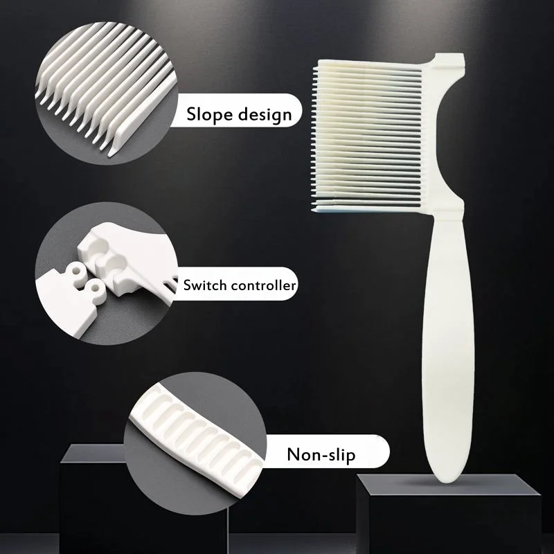 ชุดหวีจัดทรงผมสำหรับช่างตัดผมมืออาชีพ หวีตัดผมโค้งหลายขนาดสำหรับผู้ชาย หวีตัดผมทรงแบนแบบแม่นยำ