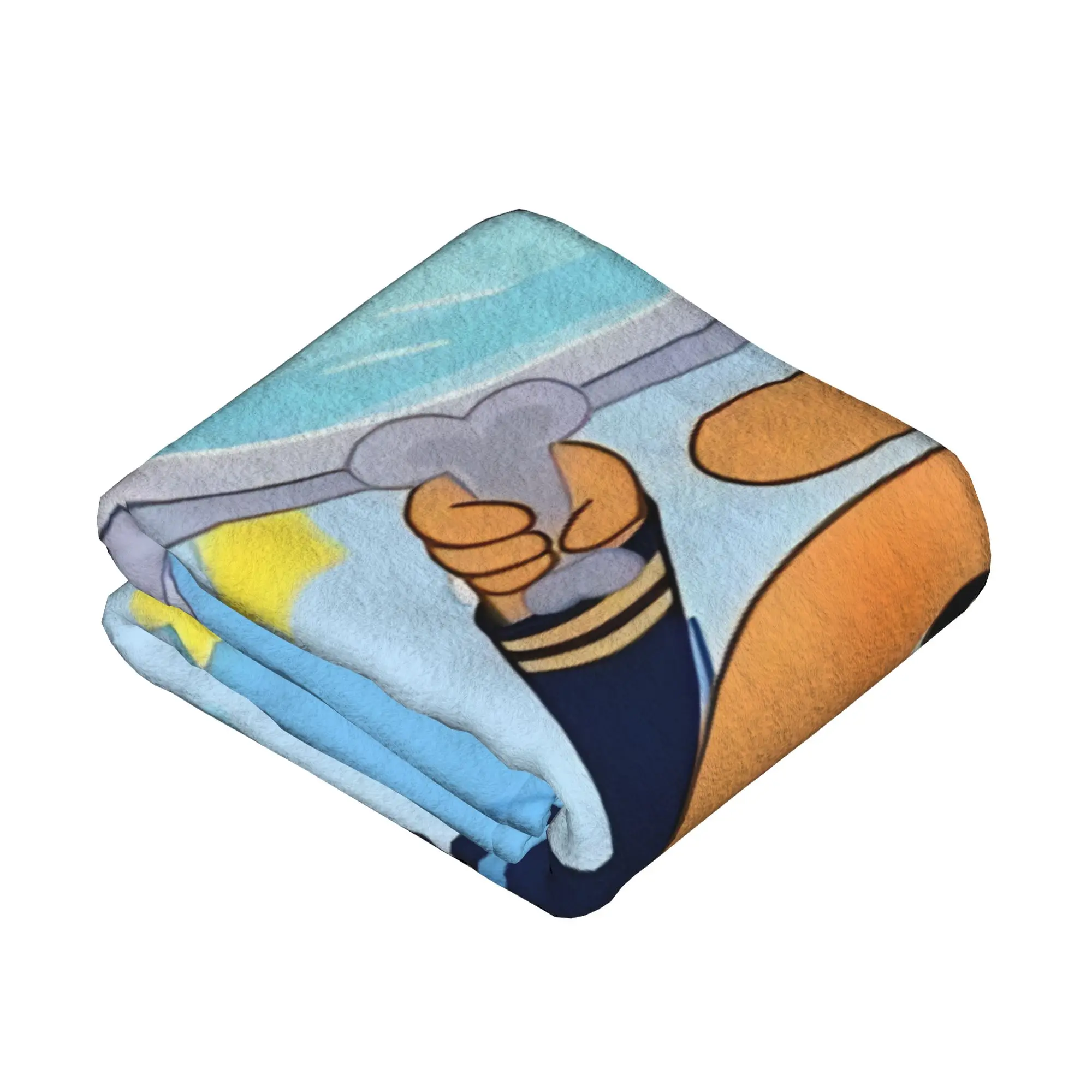 Sheriff Labrador Dog Fleece Throw Blankets Cartoon Blankets for Bedding Office Lightweight Bedspread