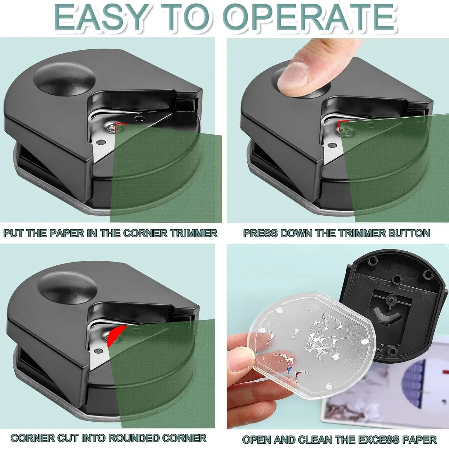 Угловой круглый дырокол R4, портативный триммер для бумаги, резак для карт, резка фото, инструменты для рукоделия, скрапбукинга