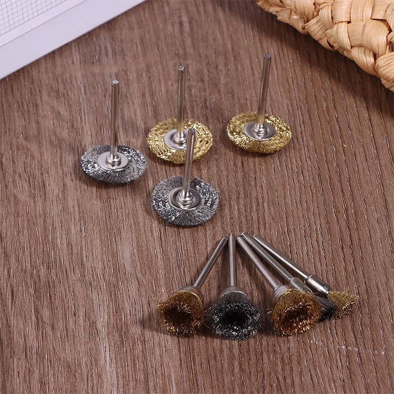 

3/9/15Pcs Mini Metal Brush Set Rust Removal Cleaning Brush Polishing Wheel Brush For Grinder Rotary Electric Tool