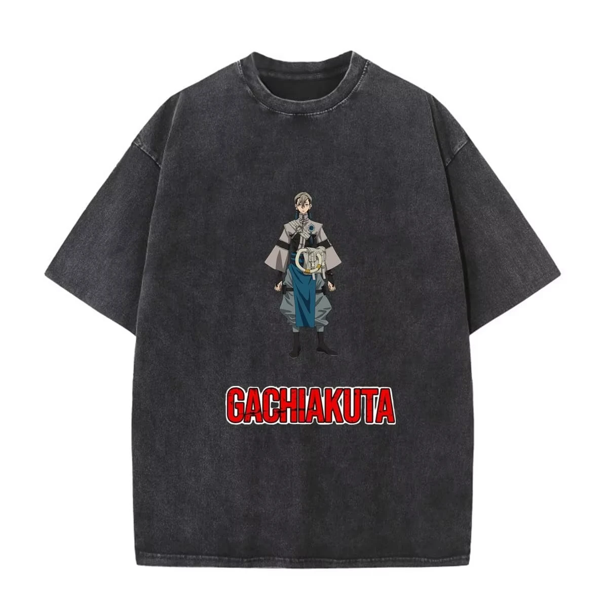 

Новые летние футболки унисекс оверсайз из хлопка с графическим принтом манги «Аниме Гачиакута Коумура Саконджи», винтажные, в стиле Харадзюку, с эффектом потертости