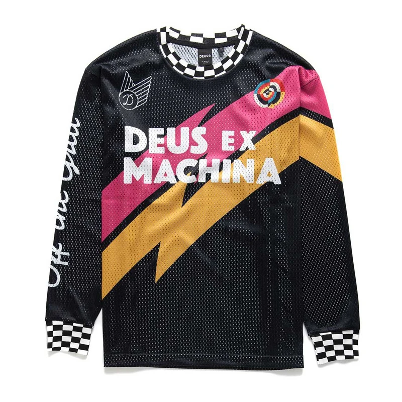 2024 Team enduro Cycling T-shirt Mountain Downhill Bike Long Sleeve Clothes DH DEUS EX MACHINA MTB Offroad Motocross BMX Jersey