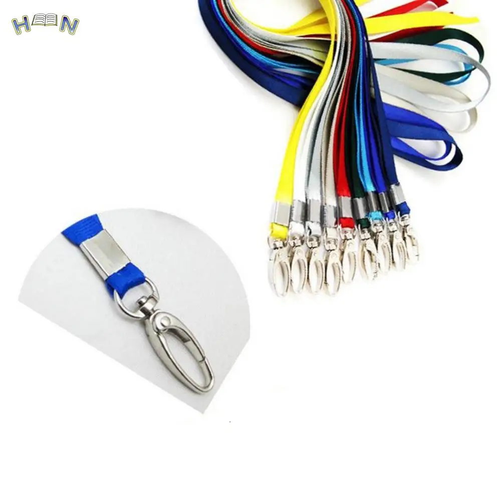 1Pcs Thicken Pure Color Lanyards For Keys ID Card Gym Mobile Phone Straps USB Badge Holder DIY Hang Rope Lariat Lanyard