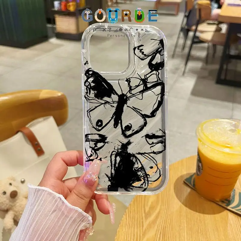 

Gourde Creative Butterfly Patterns Phone Case for Iphone 16 15 14 12 13 11 Pro Max Ip 7 8 Plus Iphon X Xs Xr Xs Max
