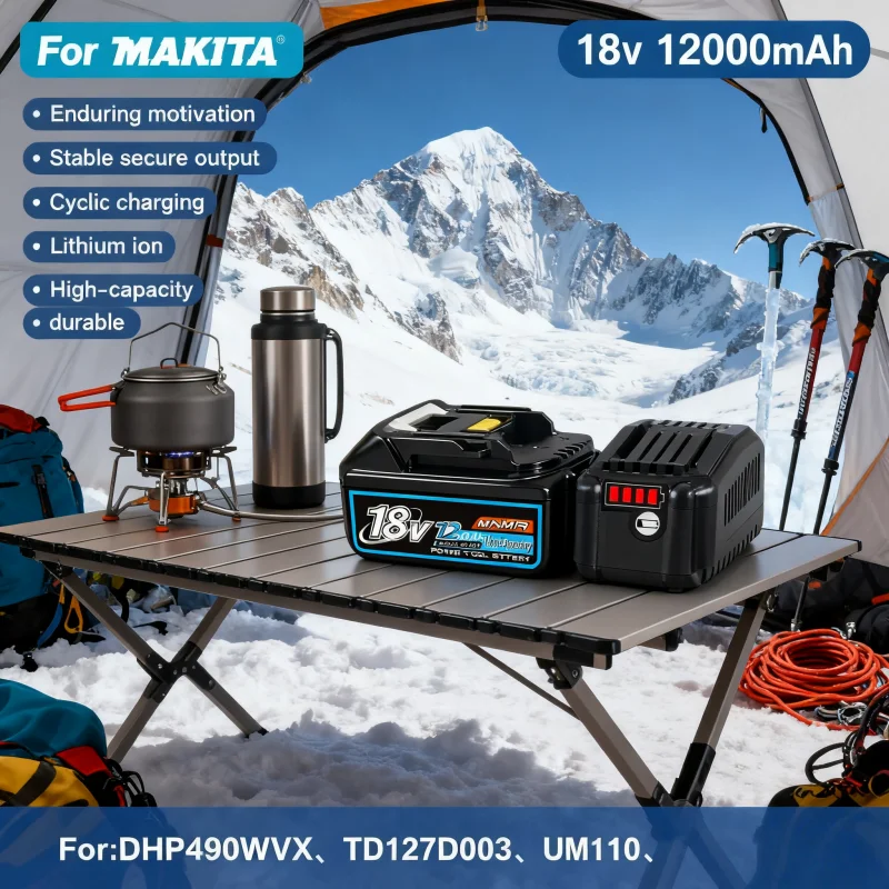

100% Genuin for Makita 12Ah pour batterie for Makita 18V BL1840 BL1830B BL1850B BL1850 BL1860 BL1815 & More ✅