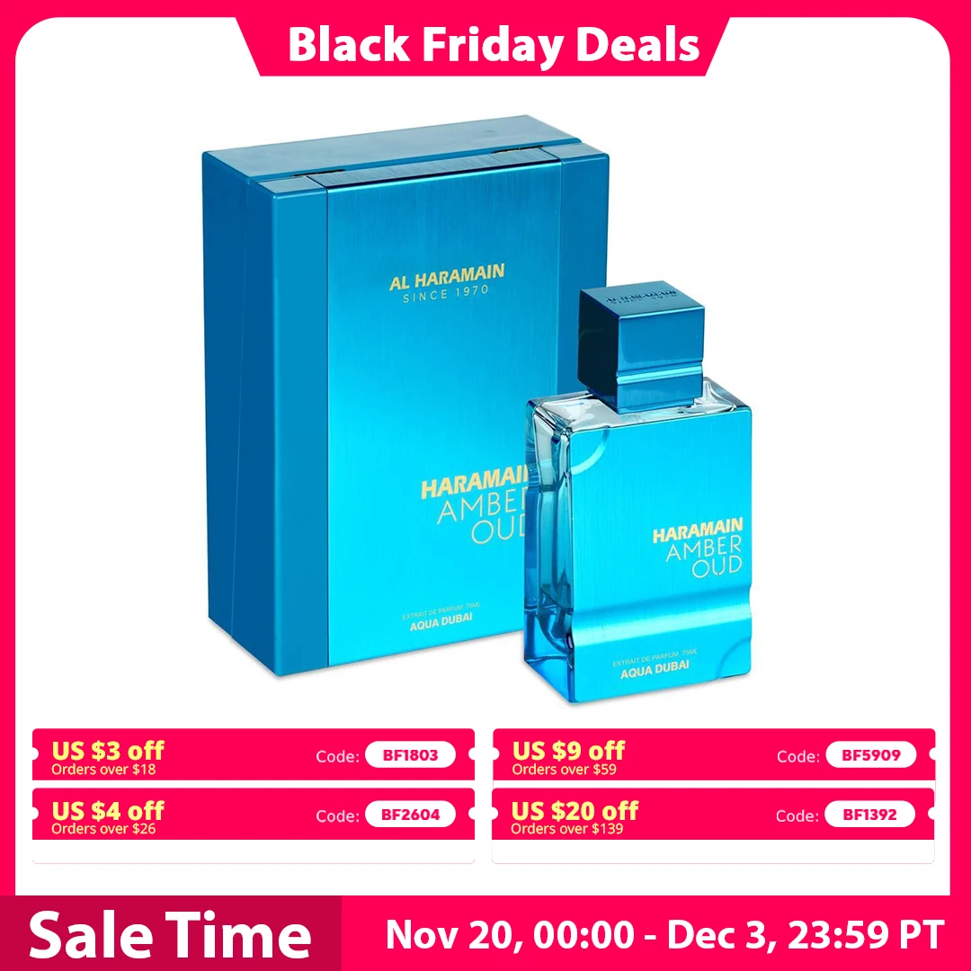 Al Haramain Amber Oud Aqua Dubai - Wewangian Unisex yang Segar & Mewah, Terinspirasi oleh Esensi Dubai, Tahan Lama