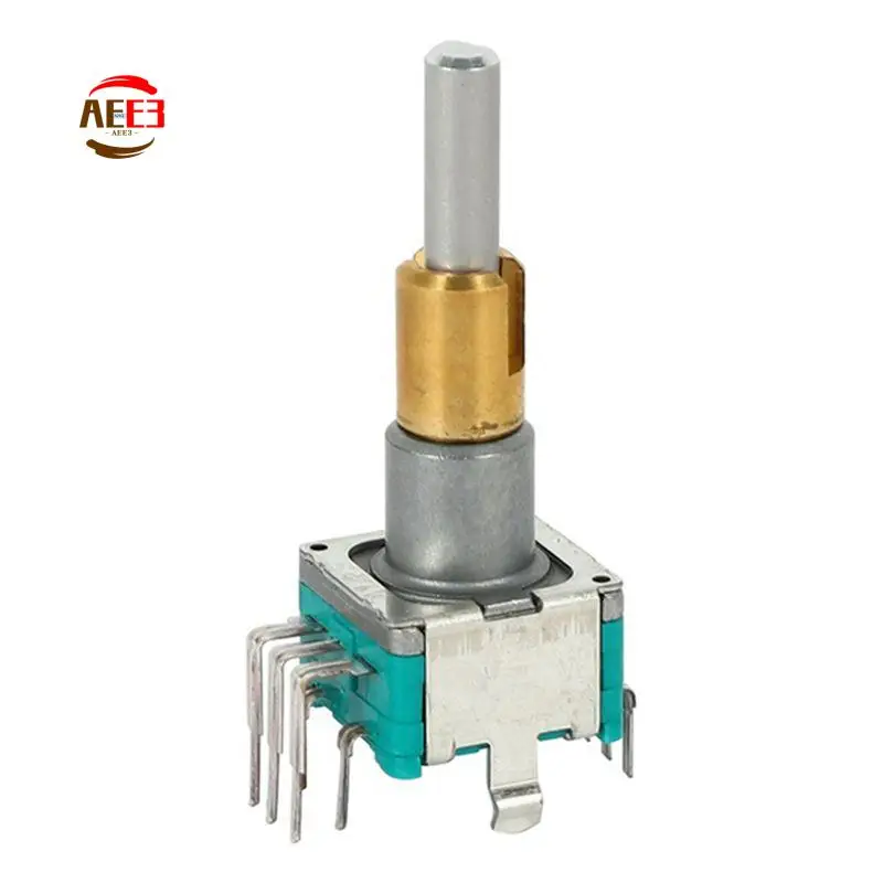 AEE3-10PCS EC11EBB24C03 Dual Axis Encoder With Switch 30 Positioning Number 15 Pulse Point Handle 25Mm