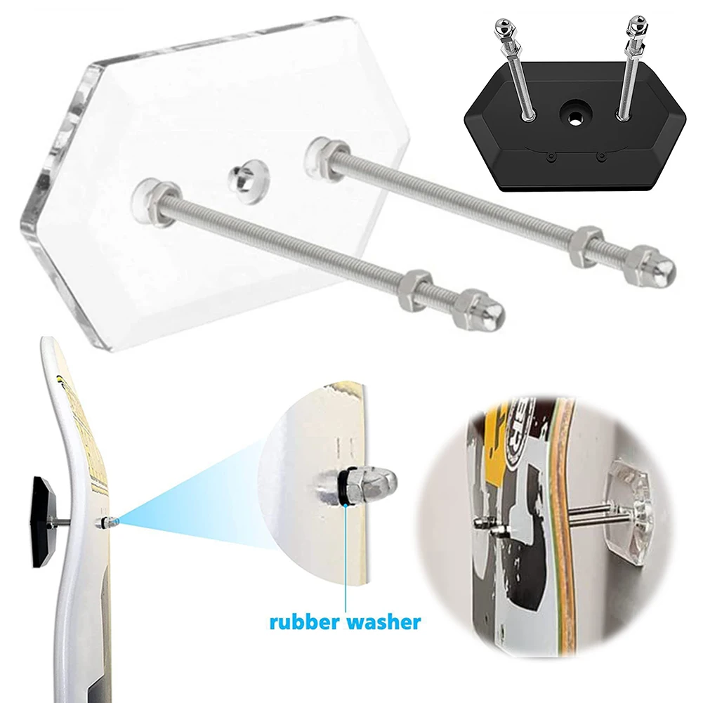 

Держатель для хранения скейтборда Держатель для скейтборда Кронштейн Настенная стойка для палубы Акриловая стойка для скейтборда для дисплея и хранения