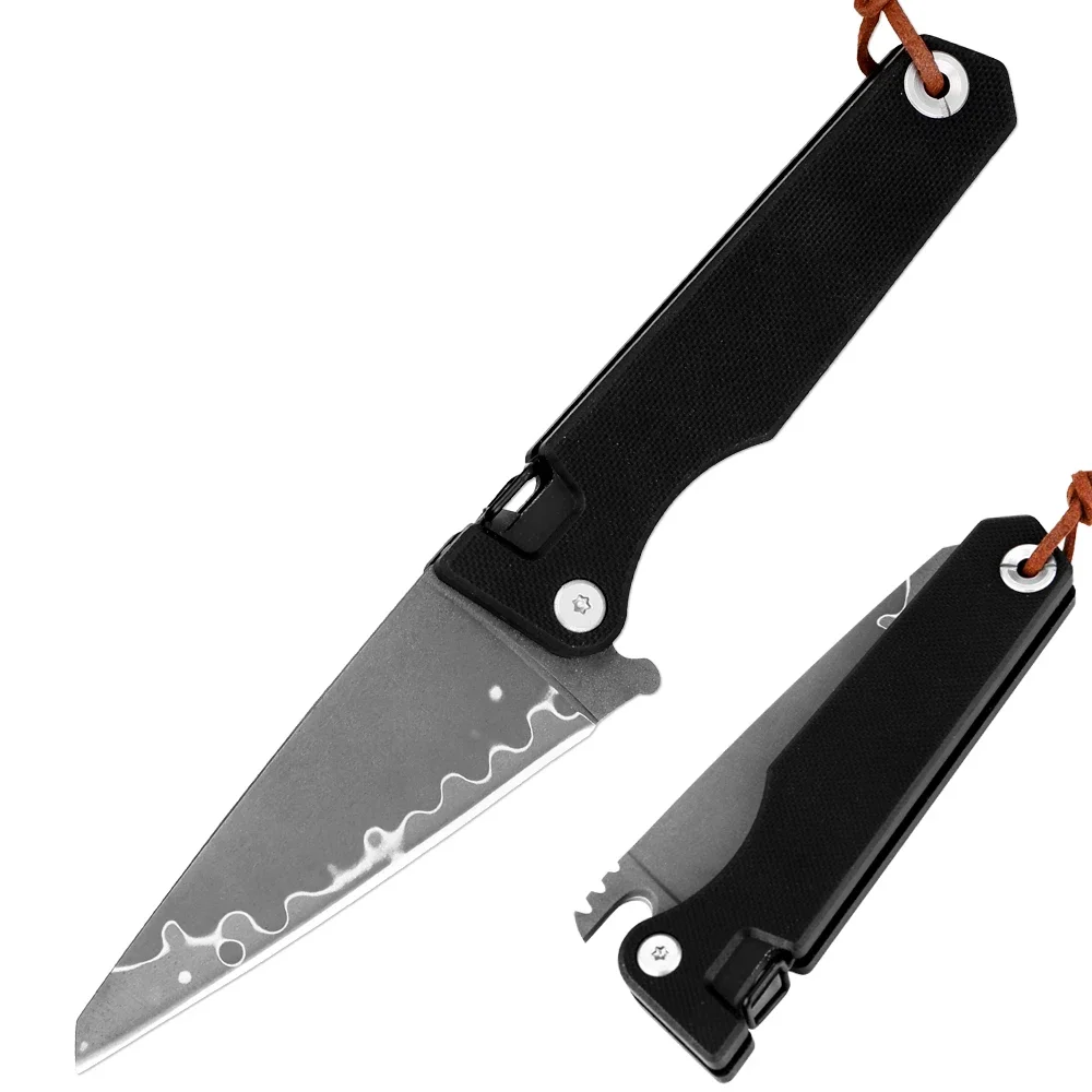 Outdoor Camping Folding Knife Triple-layer Super Steel Blade Ultra-sharp Survival Hiking Portable Multi Folding Knife G10 Handle