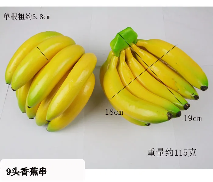 Kunstmatige banaan nep fruit plastic model decoratief huis fruitwinkel foto rekwisiet display simulatie banaan huisdecoratie