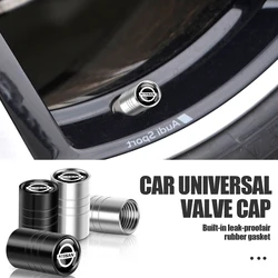 For Nissan Sylphy Cube Note Nismo 4Pcs Car Tire Valve Stems Cap Aluminum Tire Wheel Stem Air Valve Cap car Universal Accessories