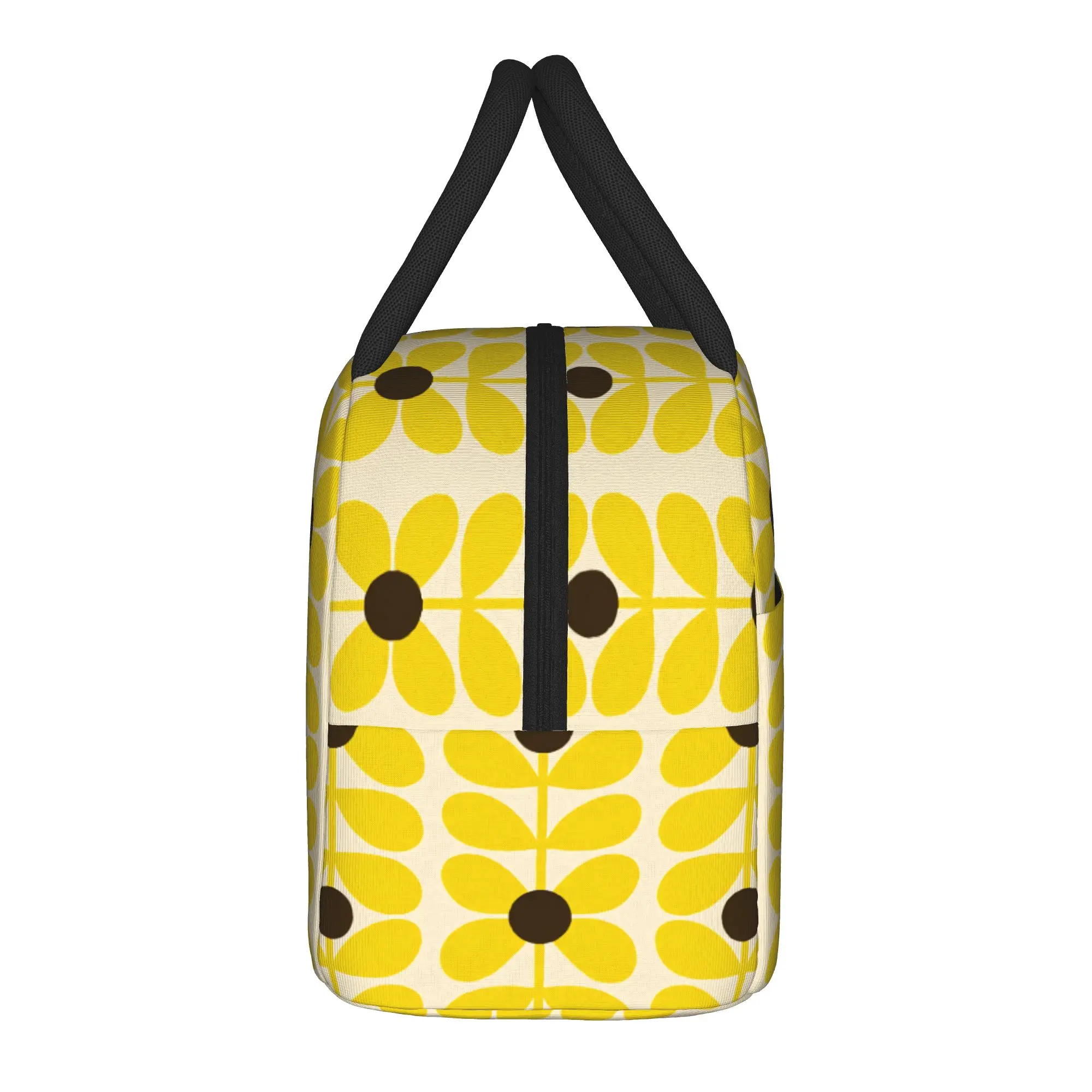 Abstract Multi Stem Lunch Bag Flower Floral Casual Lunch Box For Men School Portable Zipper Cooler Bag Oxford Thermal Lunch Bags