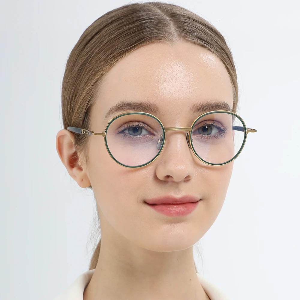 FONEX Titanium Eyeglasses Frame Women Trendy Brand Design Retro Round Glasses Men Vintage Japanese Ultralight Eyewear Methone