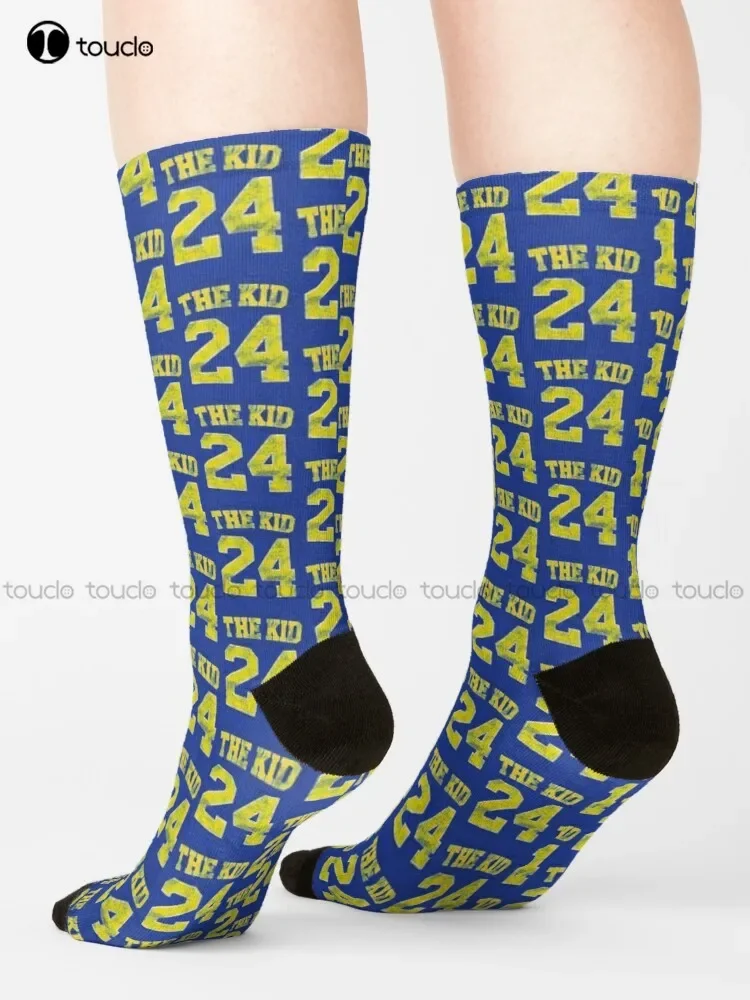 Ken Griffey Jr. - The Kid - Baseball Nickname Jersey - Distressed Socks Womens Black Socks Christmas Gift Custom Women Men