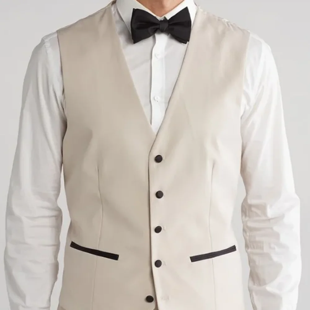 

Весенне-осенний деловой костюм для мужчин, свадебный костюм для вечеринки, пальто, жилет, брюки, 3 шт., хаки, оптовая продажа одежды