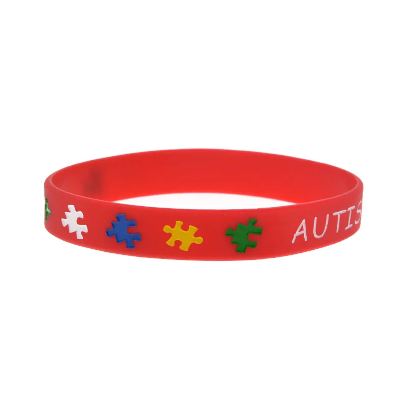 1 STÜCK/5 STÜCK AUTISM AWARENESS LOVE ACCEPT UNDERSTAND Silikon-Armband Neuer Stilvoller Armreif – Detail 6