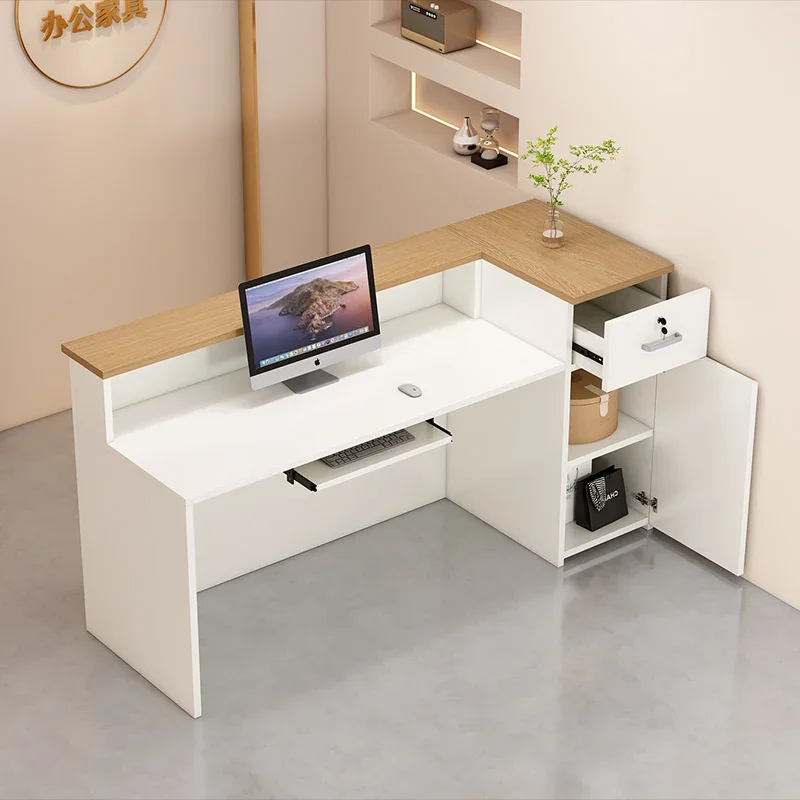 Small Cafe Reception Counter Simple Design Custom Style Reception Desk Beauty Salon Escritorios De Computadora Office  Furniture