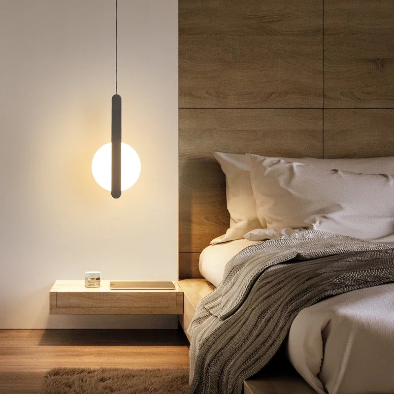 Nordic bedside lamp bedroom pendant lamp restaurant lamp designer creative desk modern minimalist bar table small chandelier