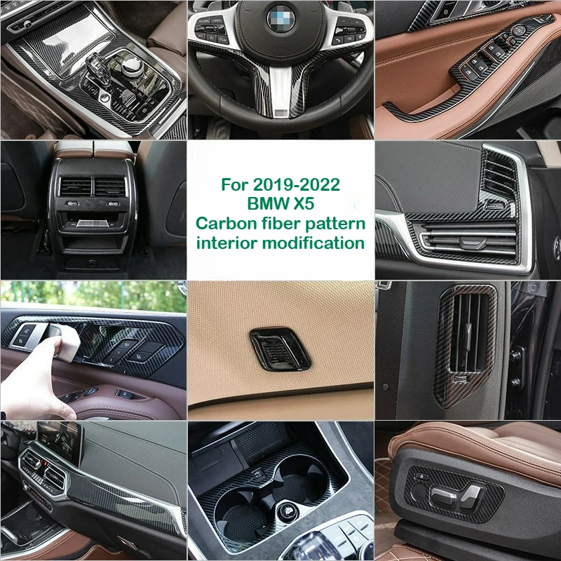 

For 2019-2022 BMW X5 Modified Interior Carbon Fiber Pattern Car Accessories