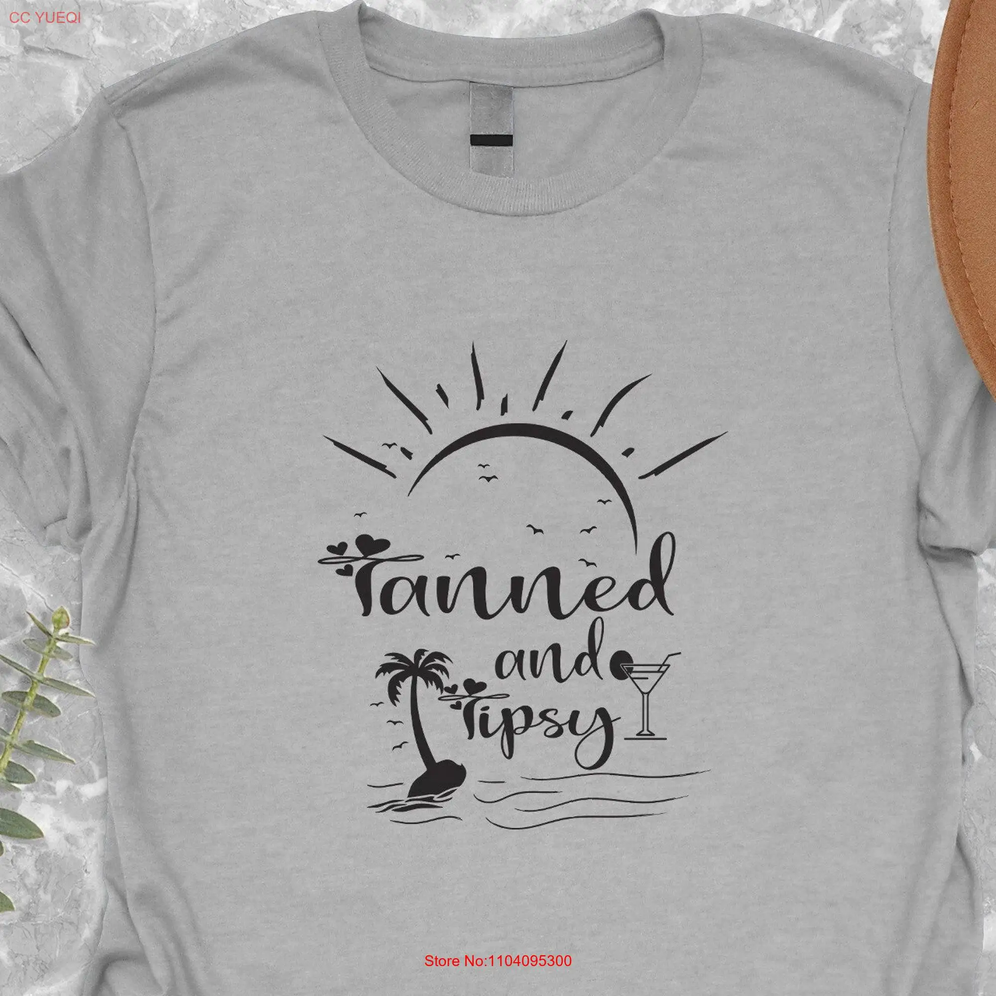 Tanned And Tipsy T shirt Summer Beach Vibes SweaT Vacation shirts  long or short sleeves