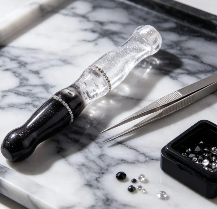 Shiny Crushed Flake Resin Drill Pen Handmade Diamond Painting Stylus for Embroidery Nail Art and DIY Craft Tools Accessories
