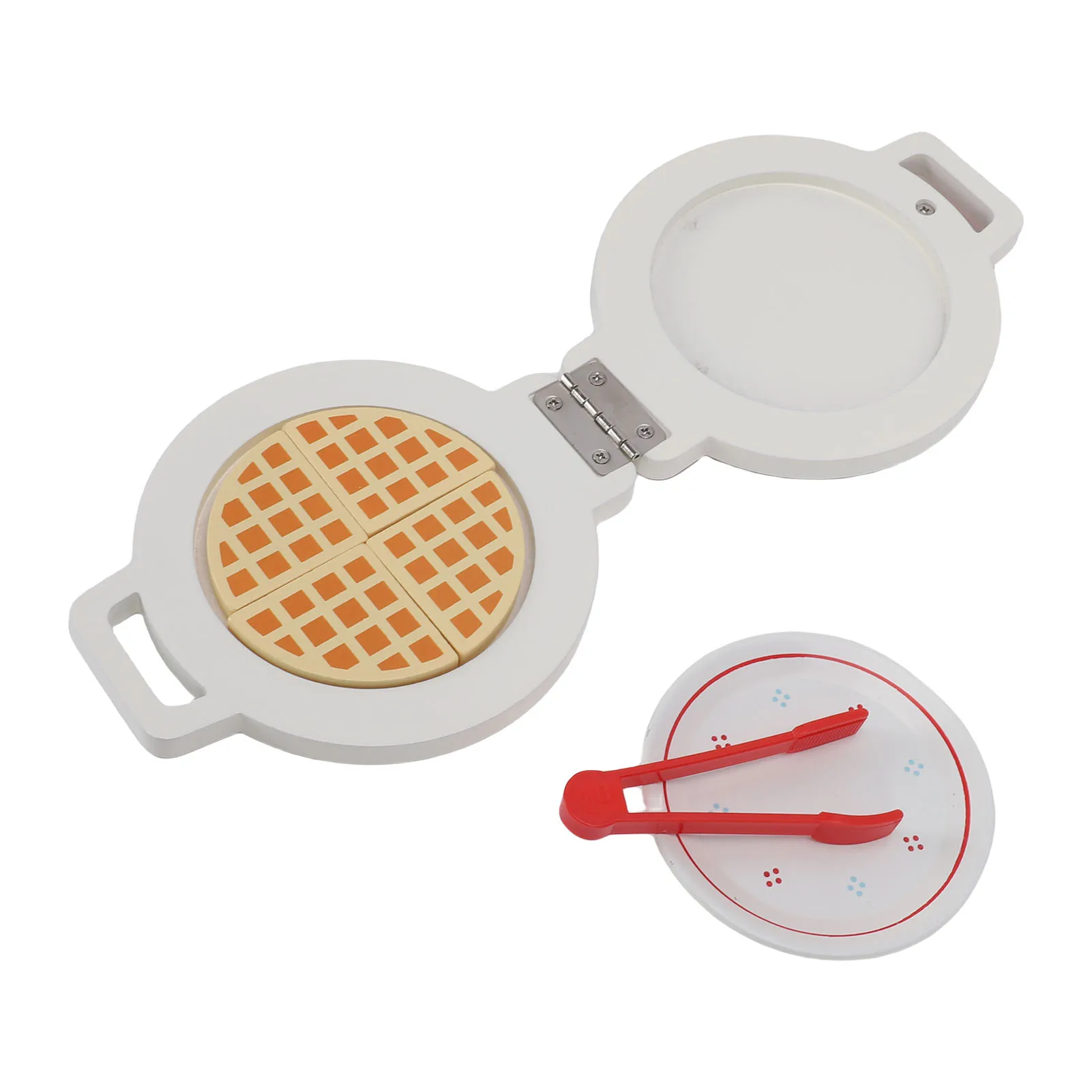 Toddler Waffle Baking Playset Waffle Maker Food Playset Wooden Safe Educational Toddler Waffle Maker Kitchen  for Home