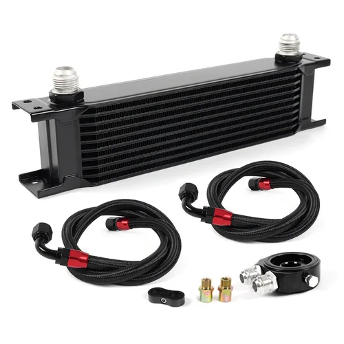 Imagen 2 del producto Radiador Universal de estilo británico para coche, 10 filas, 15 filas, nueva condición, Kit de enfriador de aceite de motor, radiador de aceite AN10