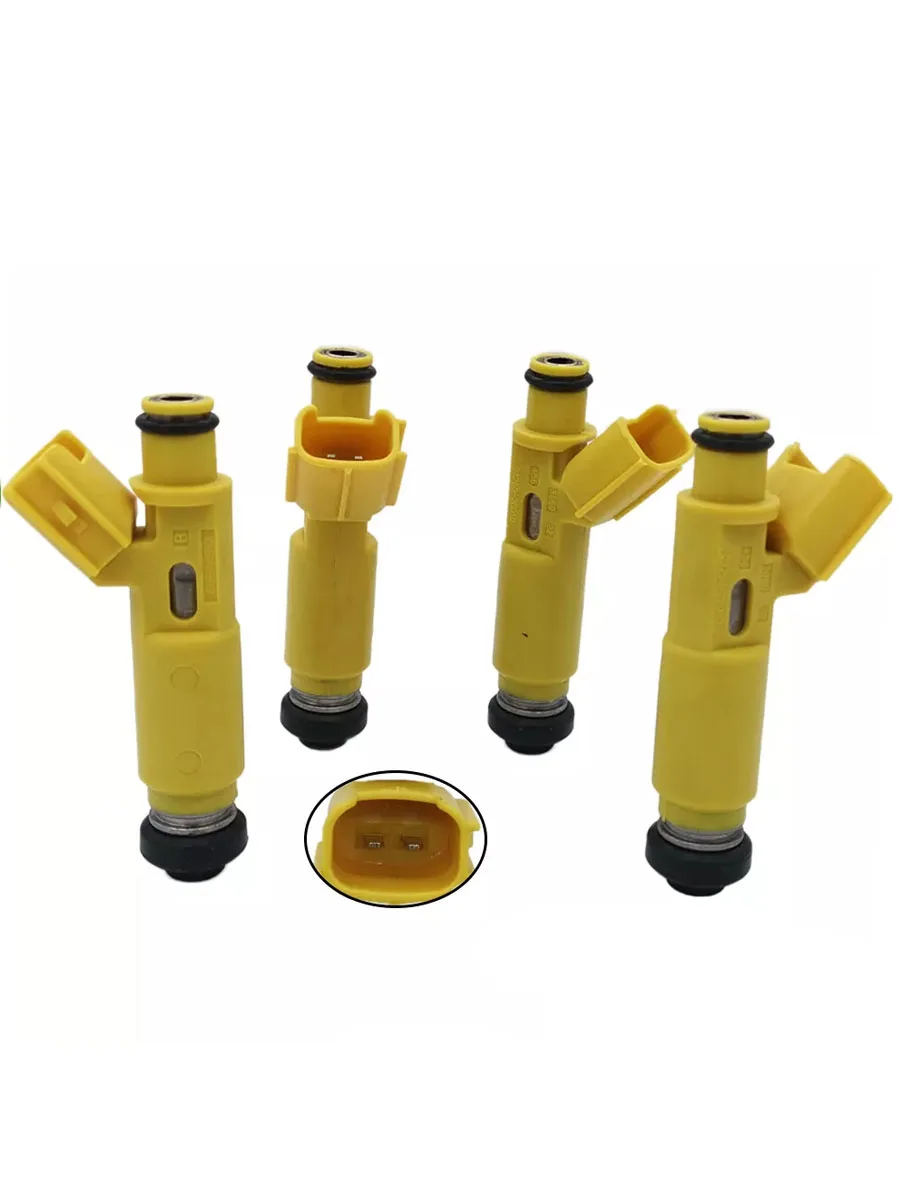 New Set of 4 Fuel Injectors 23250-28050 For Toyota RAV4 2.0L L4 2001-2003 23250-0H010 FJ639 842-12266 FJ452 23209-28050