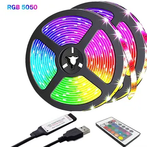 LED -USB -Stip -Licht, 5050 RGB, flexible Lichter mit 24 Schlüssel, Kinderspielzimmer, Heimparty, TV -Einzelhandel, 5m 10 Hauptverkaufskoration LED GAMER - №2