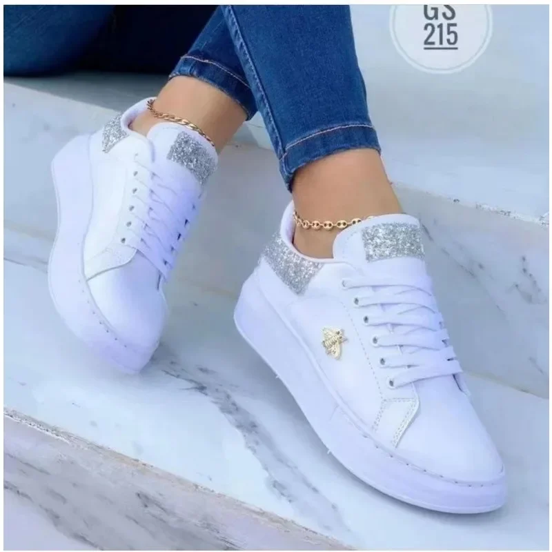 Damskie buty motylkowe na co dzień, buty sportowe z okrągłą głową, skórzane podeszwy z liną, wulkanizowane buty damskie buty designerskie