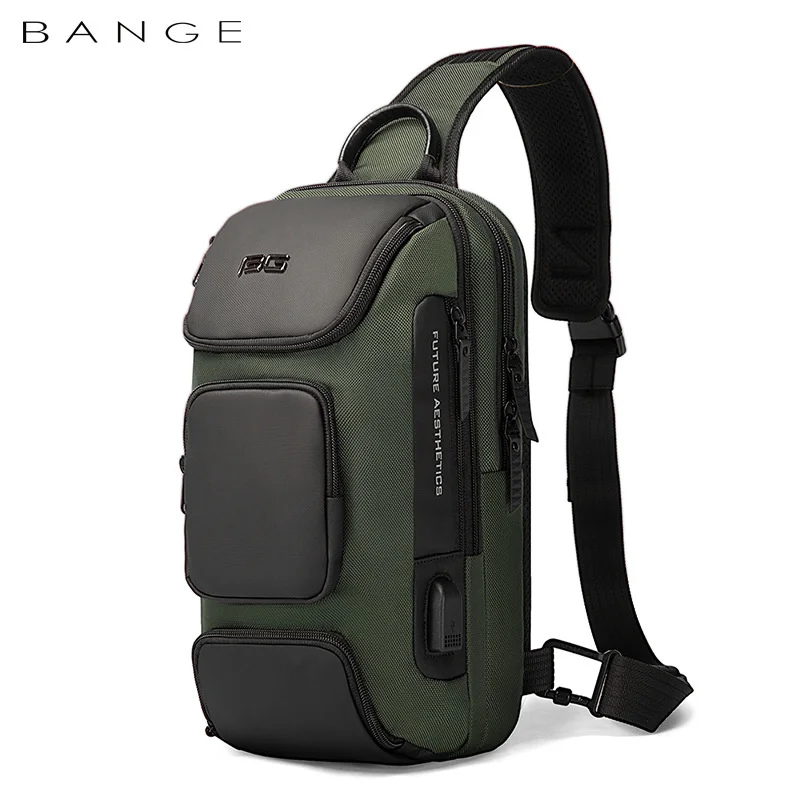 Bange Fashion men\'s luxurious chest bag Comfortable and breathable male messenger bag Crossbody Shoulder Bags