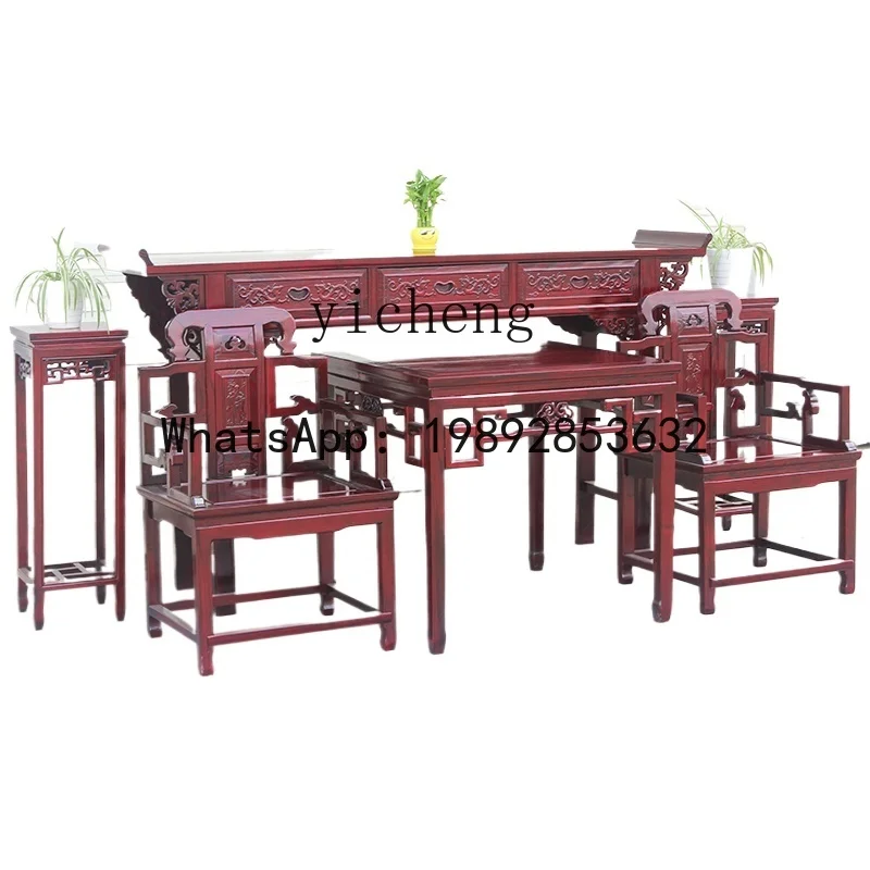 XLL  Living room, middle hall, six-piece set, offering table, antique strip case, entrance, incense case table, altar