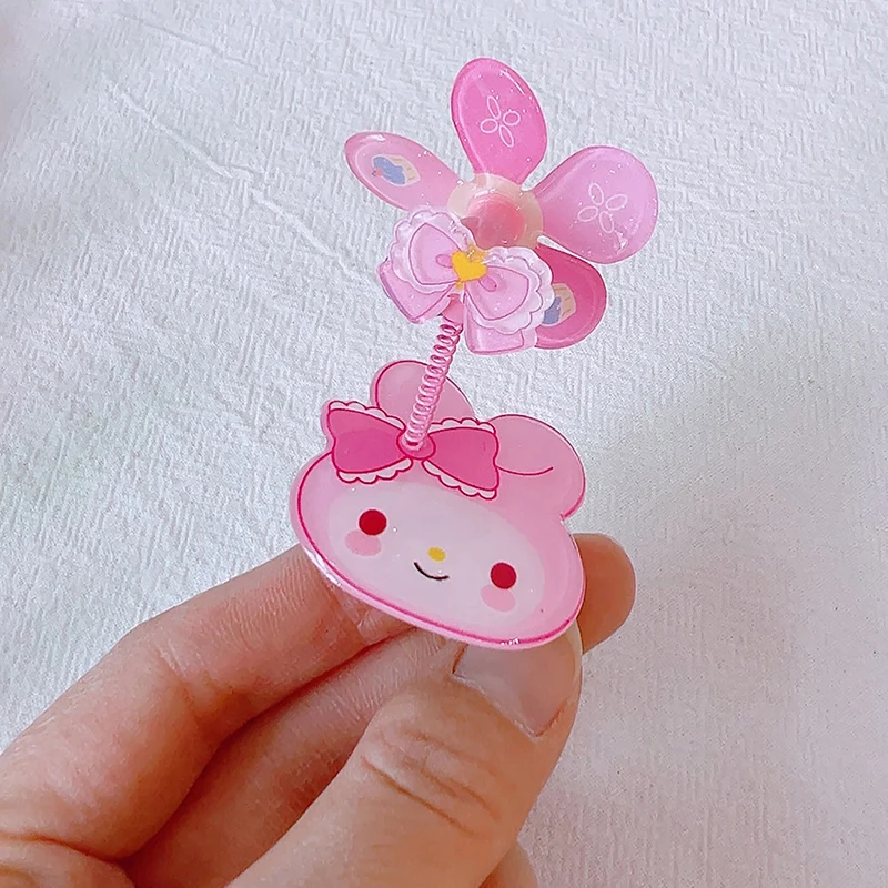 Creative Cute Rotating Pinwheel Hairpin Small Windmill Hair Clip Cute Cartoon Bangs Clip Princess Hair Accessories