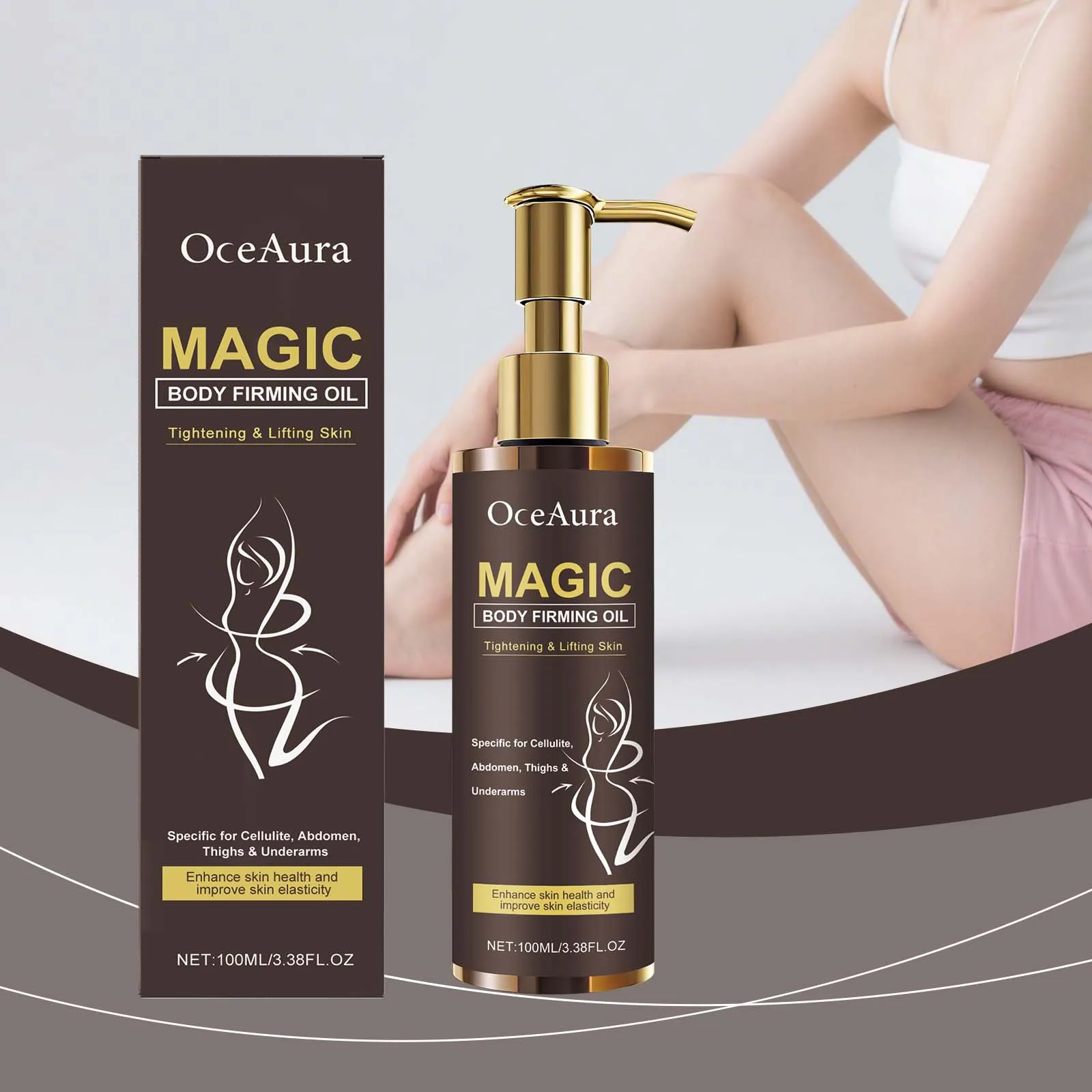 Aceite corporal ligero para piel seca con semilla de uva, aceite de Camelia, hidratante nutritivo de rápida absorción, fórmula suave para el cuidado de la piel