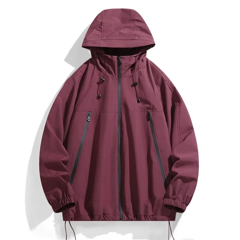 

Красный уличный свободный пуховик, весенне-осенний ветрозащитный и водонепроницаемый уличный альпинистский костюм, походная куртка