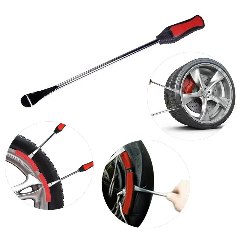 Set di strumenti per il cambio dei pneumatici Kit leva cucchiaio in ferro per pneumatici per auto moto con protezione per cerchioni Strumenti di riparazione di emergenza