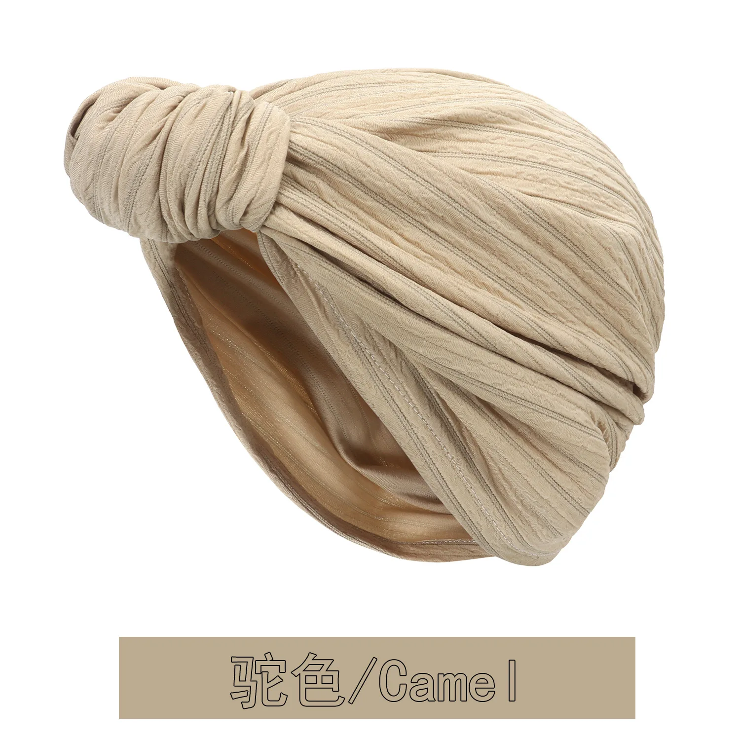 Silver Thread Knot Turban Cap for Women Fashion Lady Head Wraps African Head Cover Bonnet Cancer Chemo Caps Turbante Mujer