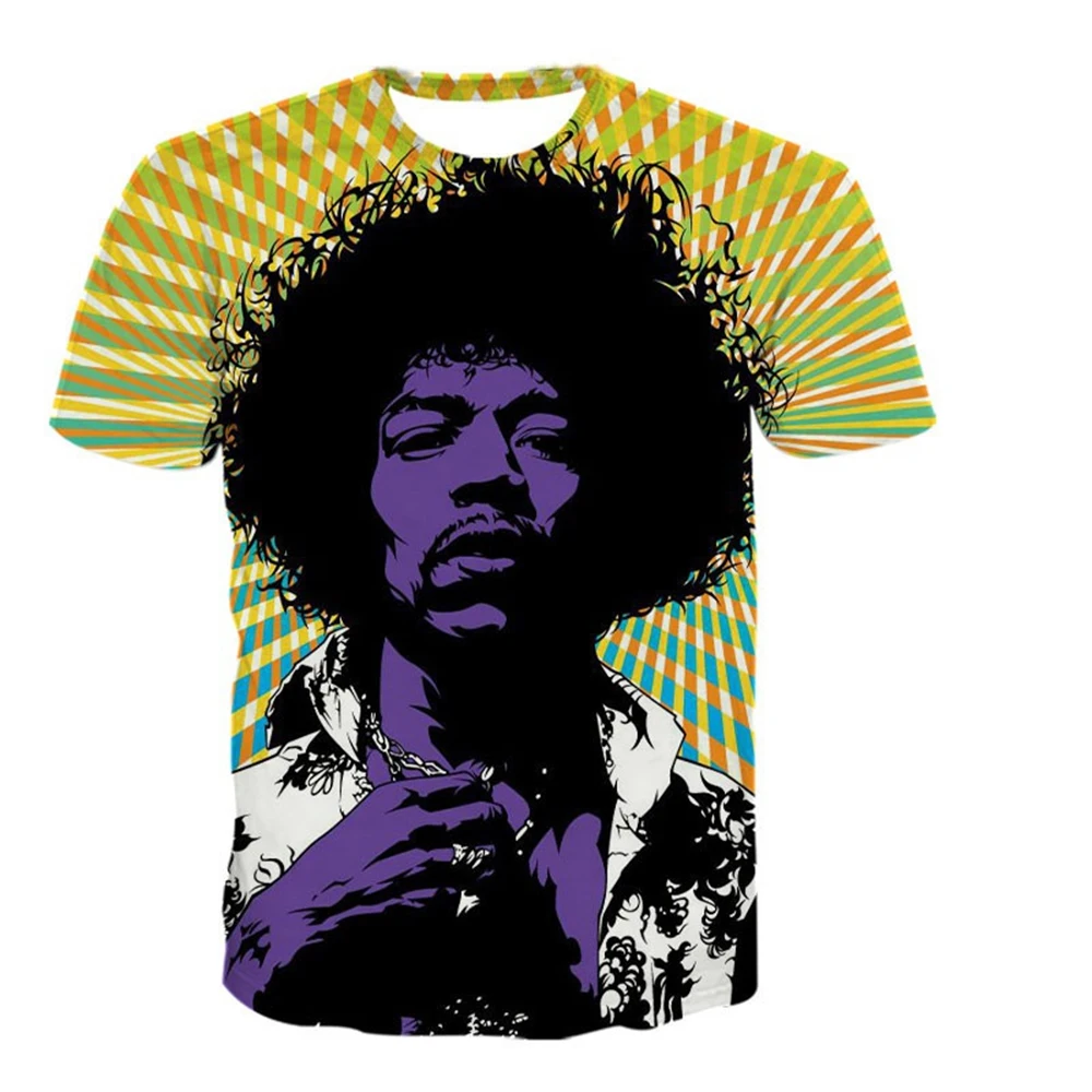 Trendy Rock Singer 3D Printed T-Shirt Adult Casual Punk T-Shirt King Electric Guitar Hip Hop Funny Unisex Short Sleeved Kids