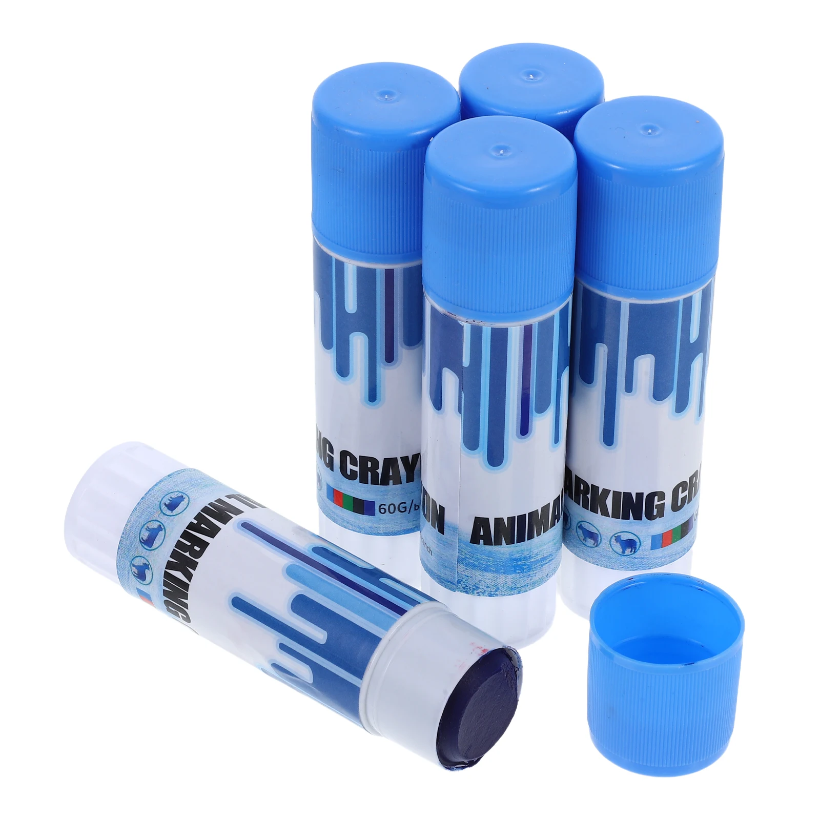 

Livestock Marker Crayons Animal Writing Pens Five Colors Blue Wax Marking Paint Stick