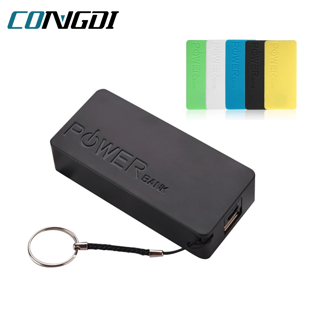 Soporte de batería 18650, funda para banco de energía DIY, salida USB 5V/1A, portátil, 2 ranuras, funda para banco de energía 18650 sin batería