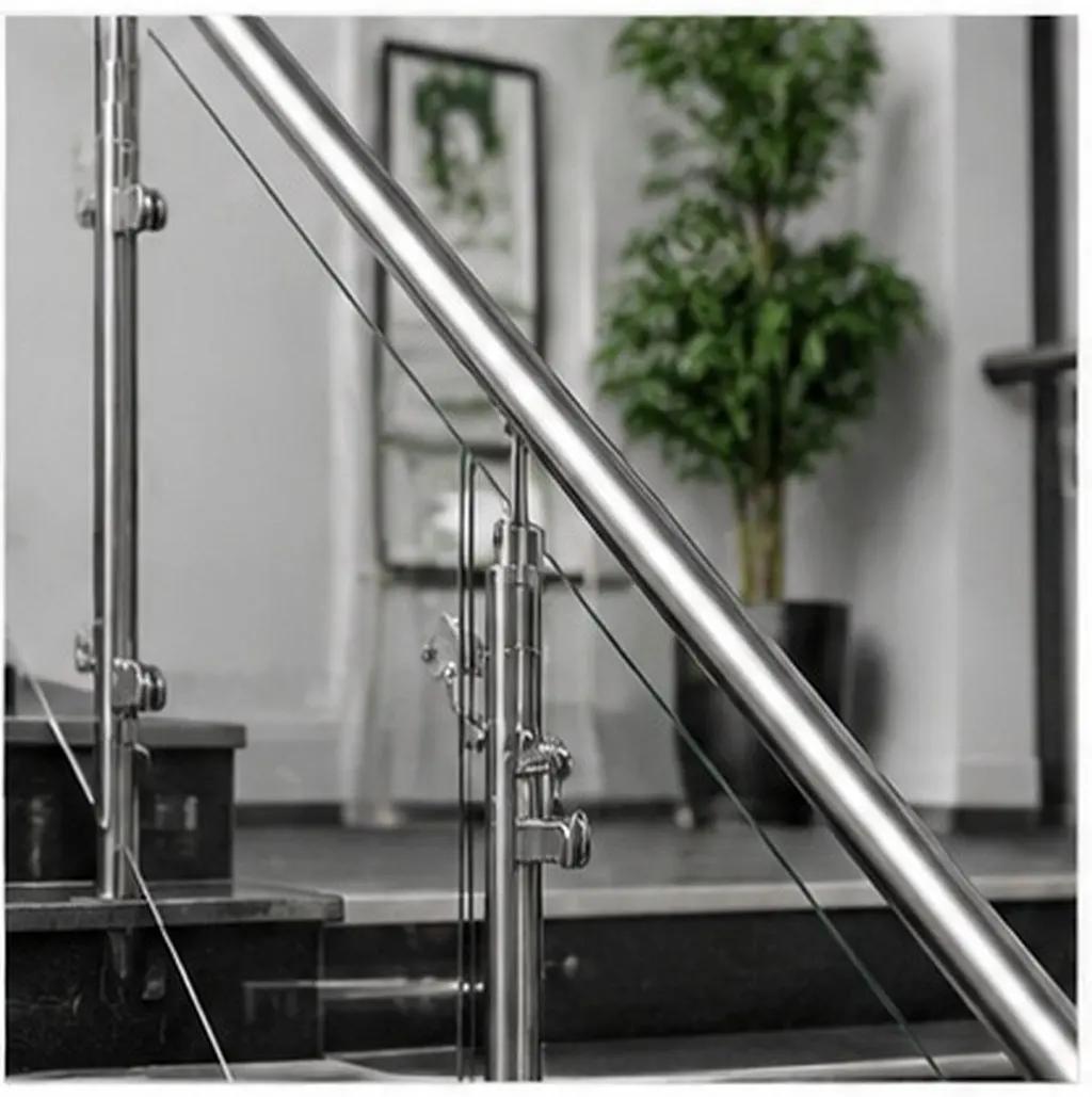 2Pcs Stainless Steel Handrail Bracket Set Sleek Minimalist Round Tube Connectors for Staircase Balcony Outdoor Handrail Systems
