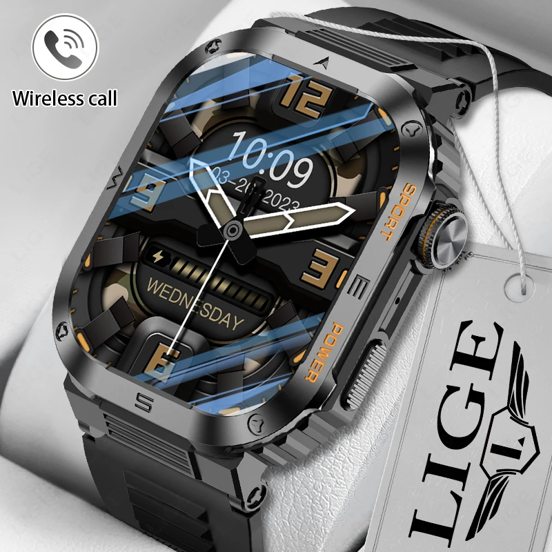 

FOXBOX Military Men GPS Smart Watch Waterproof Smartwatch 2025 Sleep Monitoring Sport Fitness AI Voice Bluetooth Call Smartwatch