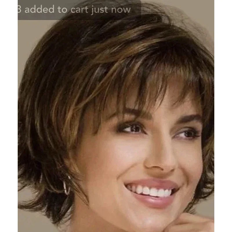 Hair New Fashion Women's Natural Brown Wavy Wigs 10 In