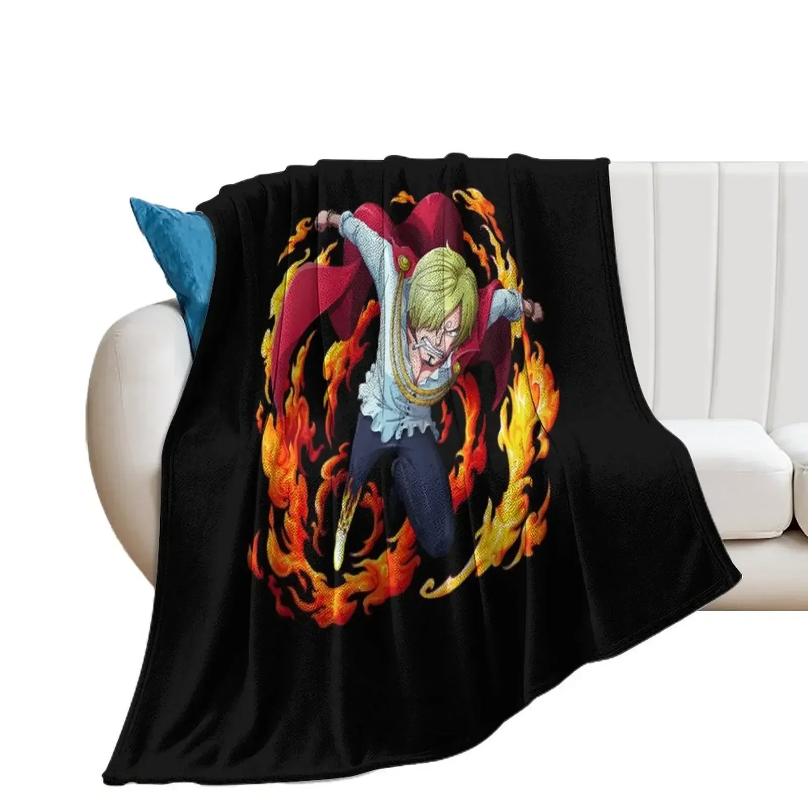 Sanji- Tshirt Throw Blanket Comforter Sofa wednesday Summer Blankets