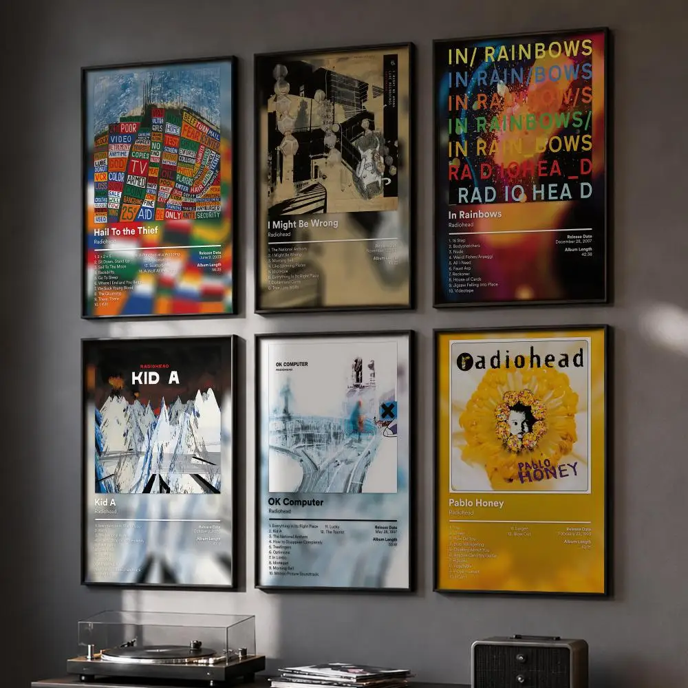 Singer Music album R-Radiohead Poster HD Wall Art Wall Stickers Home Living Room Bedroom Bar Office Decor Prints