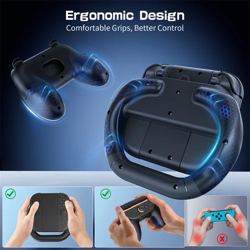 Imagen 2 del producto Controlador Joy Con Switch 2 3 en 1, controlador de carreras 2025 NS Switch 2, diseño ergonómico para un desmontaje cómodo y fácil