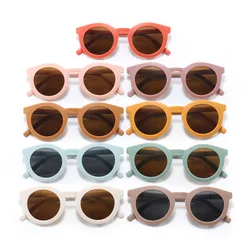 New Round Frame Children's With Sun Protection UV Protection, Versatile White Baby Sunglasses For Both Boys And Girls